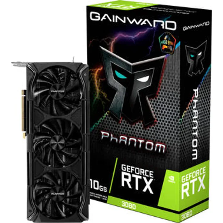 Gainward GeForce RTX 3080 Phantom V1 (LHR), 10GB GDDR6X Grafikkarte, HDMI, 3x DP (2881)