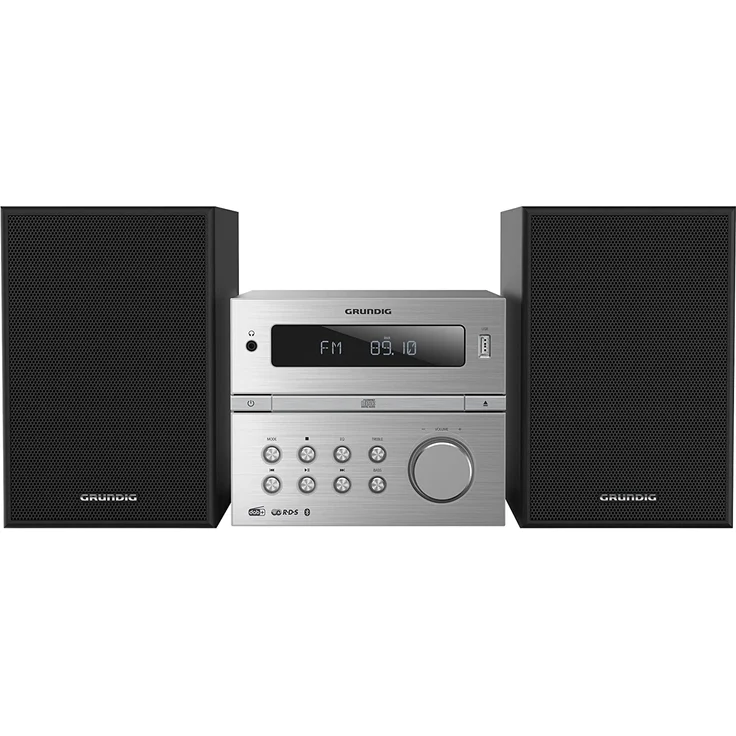 Grundig GHF1070 HiFi System BT CMS4200BTDAB+, schwarz, silber – Bild 1