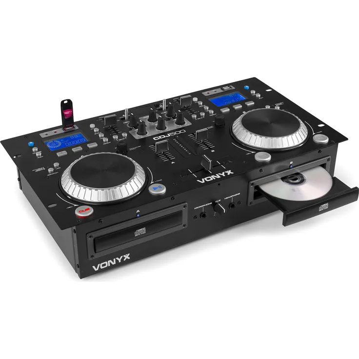 Vonyx CDJ500 Verstärkter Doppelspieler CD-MP3-USB-BT