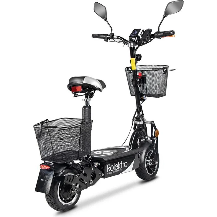 Rolektro E-Joy 20 E-Scooter, mit Straßenzulassung, Schwarz, 20 km/h – Bild 4