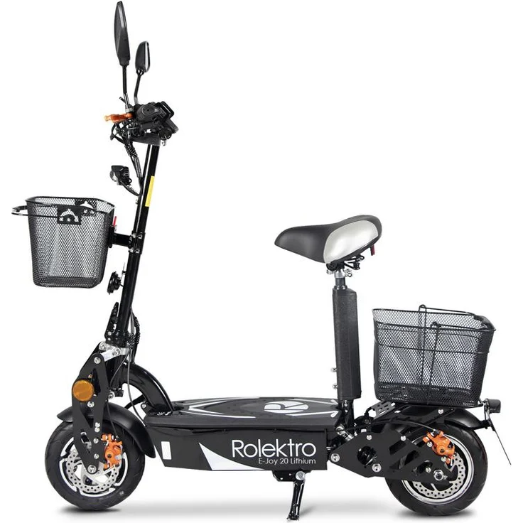 Rolektro E-Joy 20 E-Scooter, mit Straßenzulassung, Schwarz, 20 km/h – Bild 2