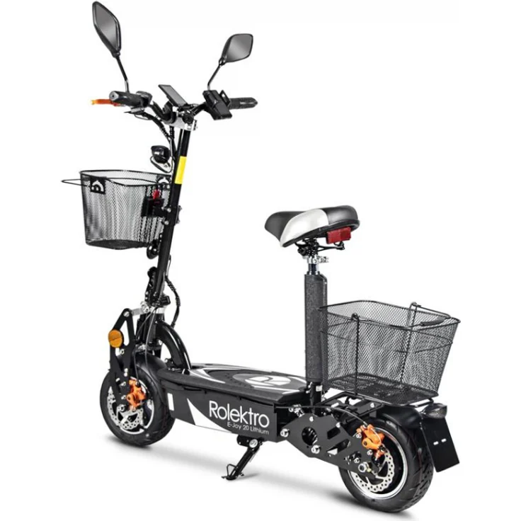 Rolektro E-Joy 20 E-Scooter, mit Straßenzulassung, Schwarz, 20 km/h – Bild 3