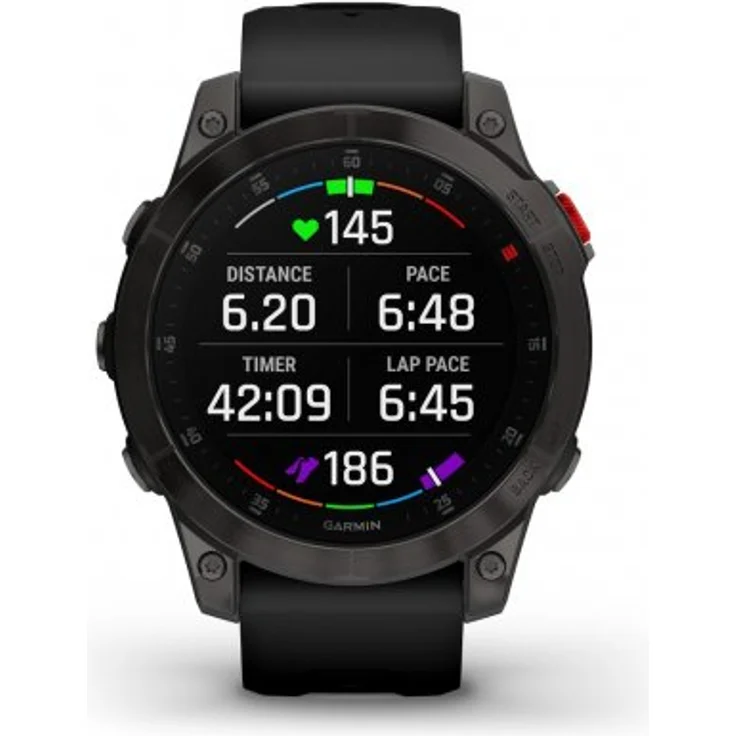 Garmin epix 2 SAPPHIRE Smartwatch GPS, Unisex, 47mm, Polymergehäuse mit Rückseite aus Titan, Silikonarmband, Schwarz/Schiefergrau (010-02582-11) – Bild 2