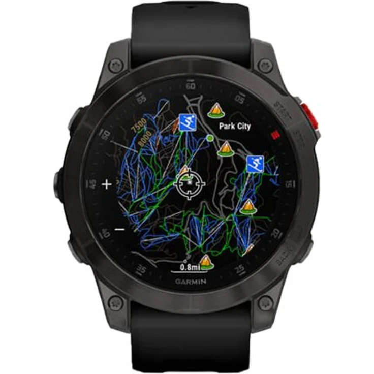 Garmin epix 2 SAPPHIRE Smartwatch GPS, Unisex, 47mm, Polymergehäuse mit Rückseite aus Titan, Silikonarmband, Schwarz/Schiefergrau (010-02582-11) – Bild 8