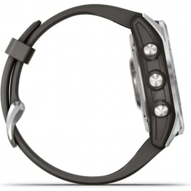 Garmin Fenix 7S Smartwatch GPS, Unisex, 42mm, Polymergehäuse, Silikonarmband, Silber/Grafitgrau (010-02539-01) – Bild 2