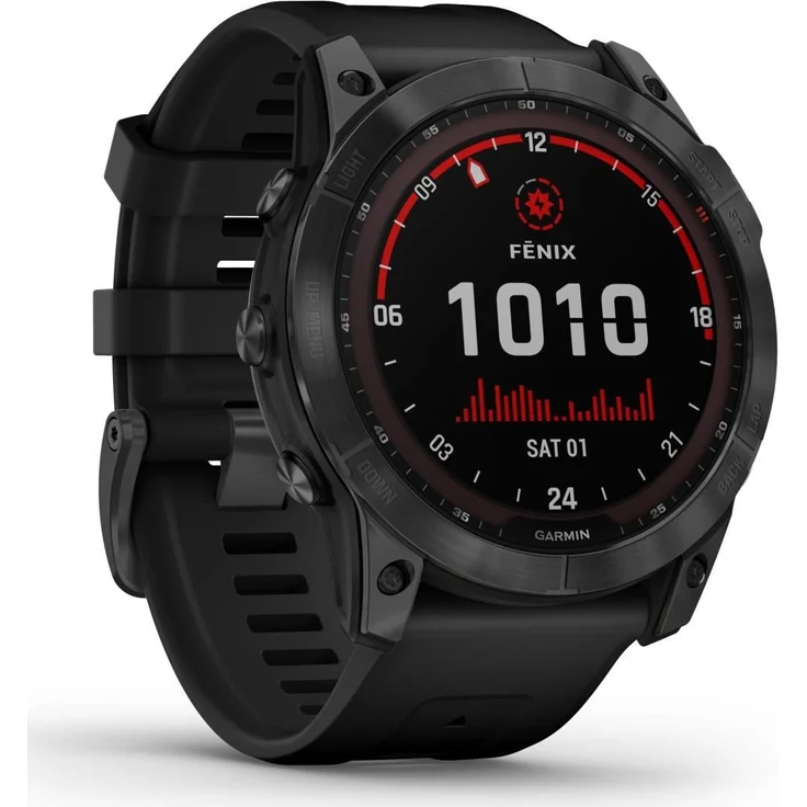 Garmin Fenix 7X Solar Smartwatch GPS, Unisex, 51mm, Polymergehäuse, Silikonarmband, Schiefergrau/Schwarz (010-02541-01) – Bild 7
