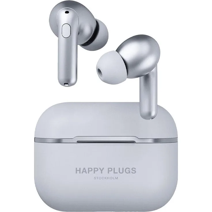 Happy Plugs Air 1 Zen Silber, Bluetooth In-Ear-Kopfhörer, kabellos