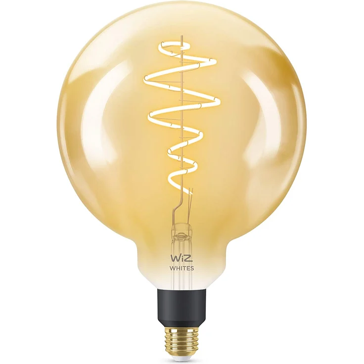 WiZ Smarte Tunable White Amber Glass LED Lampe, E27 Globeform, 25 W, Vintage-Design, warmweißes bis kaltweißes Licht, steuerbar über WiZ App oder WiZ Click (929003018101) – Bild 2