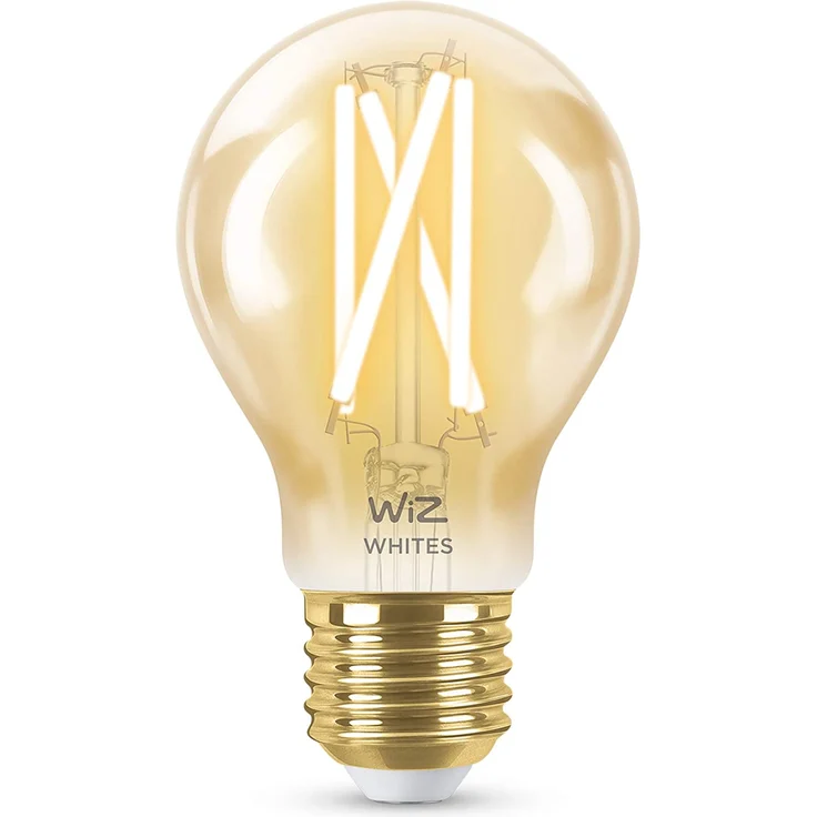 WiZ Smarte Tunable White Amber Glass LED Lampe, E27 Standardform, 50 W, Vintage-Design, warmweißes bis kaltweißes Licht, steuerbar über WiZ App oder WiZ Click – Bild 2