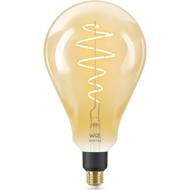 WiZ Smarte Tunable White Amber Glass LED Lampe, E27 Standardform, 25 W, Vintage-Design, warmweißes bis kaltweißes Licht, steuerbar über WiZ App oder WiZ Click – Bild 2