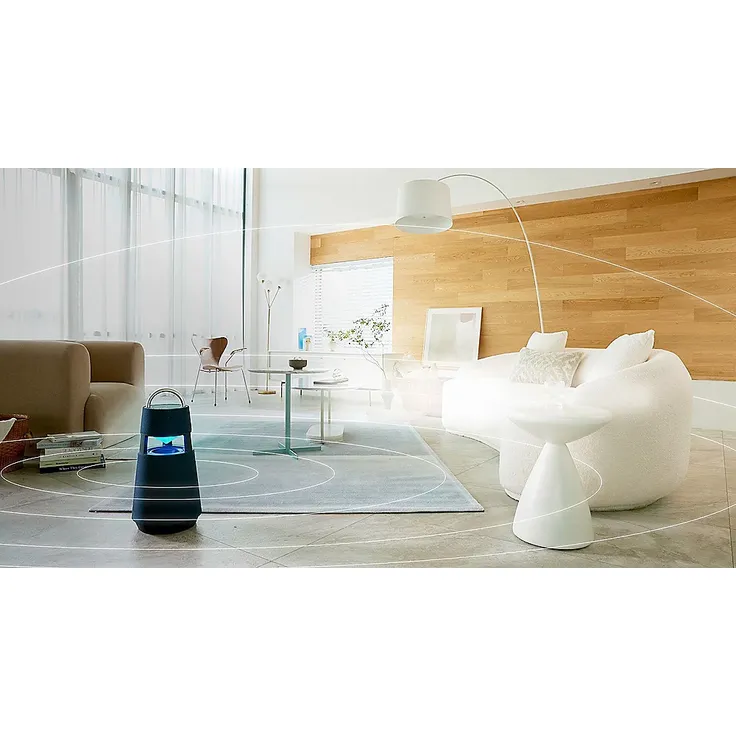 LG XBOOM 360 DRP4G Bluetooth-Lautsprecher mit Beleuchtung, 360°-Sound, schwarz – Bild 3