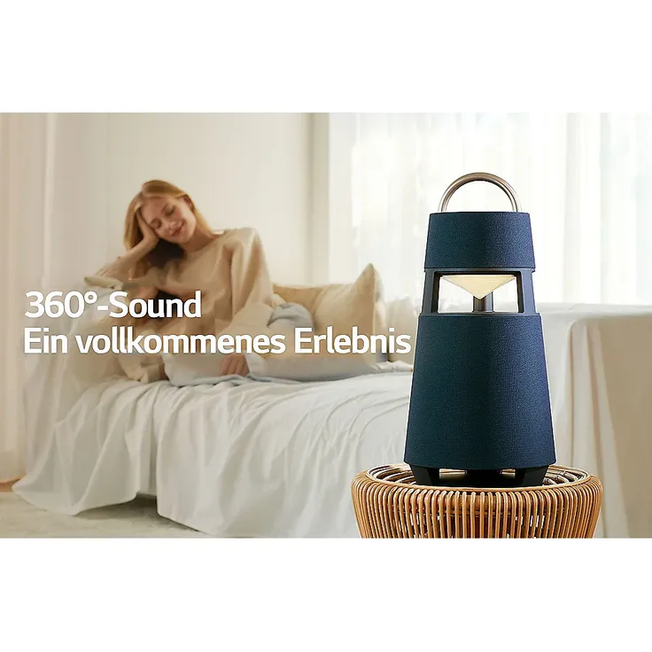 LG XBOOM 360 DRP4G Bluetooth-Lautsprecher mit Beleuchtung, 360°-Sound, schwarz – Bild 2