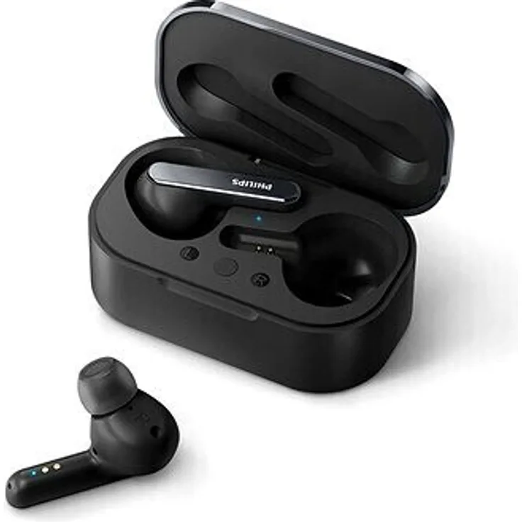 Philips TAT5506BK True Wireless In-Ear-Kopfhörer mit Mikrofon, Bluetooth, aktive Rauschunterdrückung, Schwarz