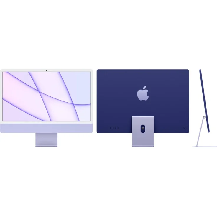 Apple iMac (2021) Violett - 24 Zoll (4.480 x 2.520) Apple M1 8-Kern Prozessor, 8GB RAM, 256GB SSD, 8-Kern GPU, macOS – Bild 2