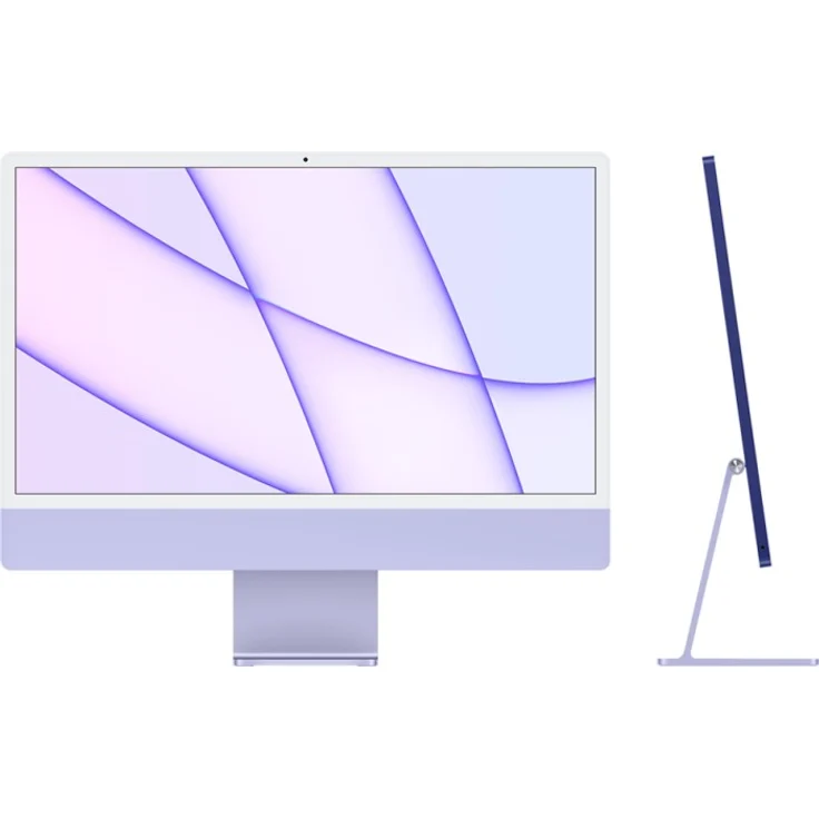Apple iMac (2021) Violett - 24 Zoll (4.480 x 2.520) Apple M1 8-Kern Prozessor, 8GB RAM, 256GB SSD, 8-Kern GPU, macOS – Bild 1