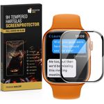 PROTECTORKING 1x 9H Hartglas für Apple Watch 7 41mm FULL CURVED Displayschutz Panzerfolie Panzerglas Schutzfolie Schutzglas HD Klar Schwarzer Rand
