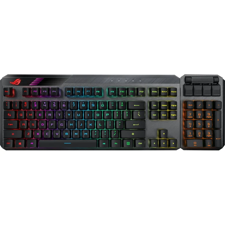 ASUS ROG Claymore II Tastatur RF kabellos + USB Schwarz (90MP01W0-BKFA00) (Englisch QWERTY) – Bild 5