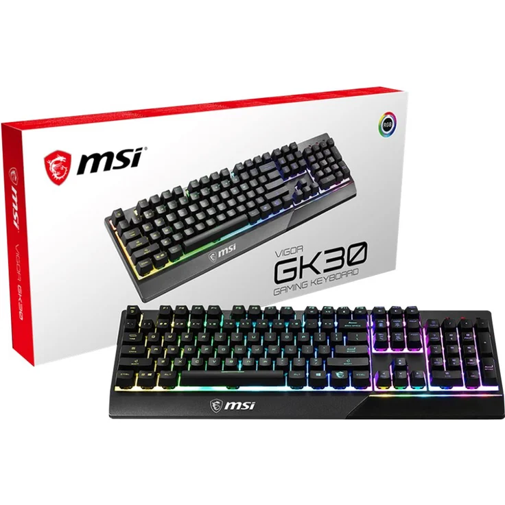 MSI Vigor GK30 Tastatur USB QWERTY US International Schwarz (S11-04US601-CLA) – Bild 7