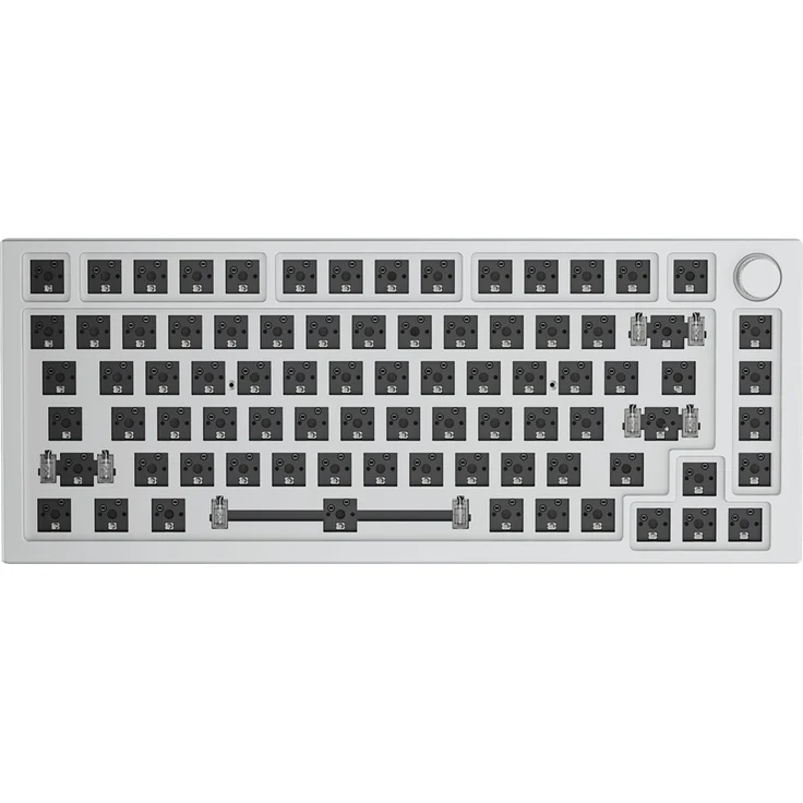 Glorious PC Gaming Race GMMK Pro White Ice 75% TKL Tastatur - Barebone, ISO-Layout, silber – Bild 2