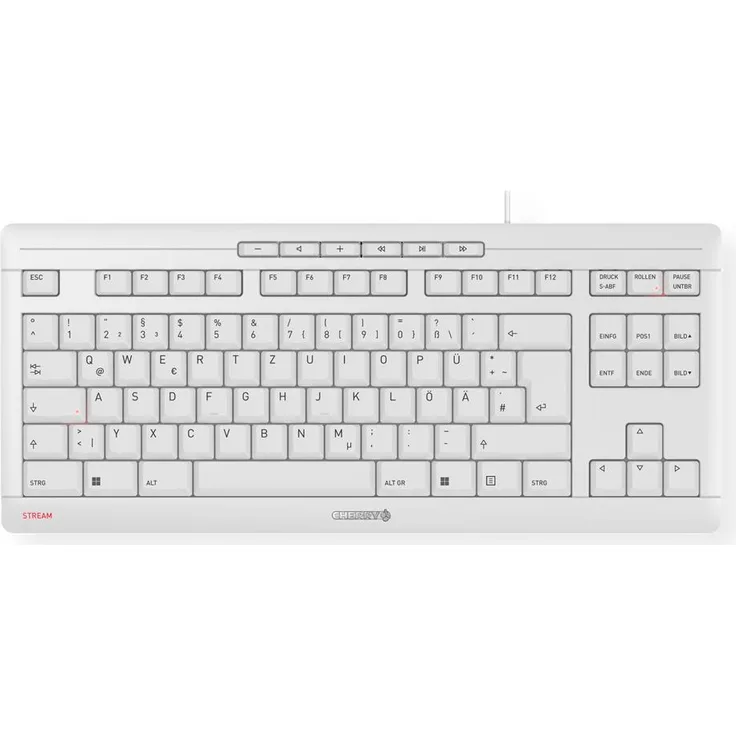 CHERRY STREAM KEYBOARD TKL Tastatur USB QWERTZ Deutsch Weiß (JK-8600DE-0)