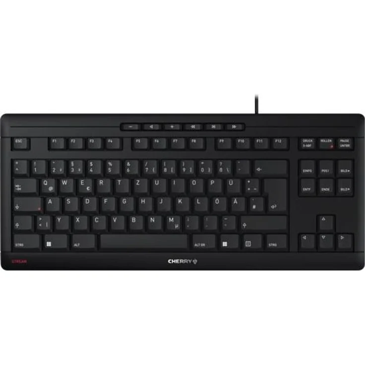 CHERRY STREAM KEYBOARD TKL Tastatur USB QWERTZ Deutsch Schwarz (JK-8600DE-2) – Bild 1