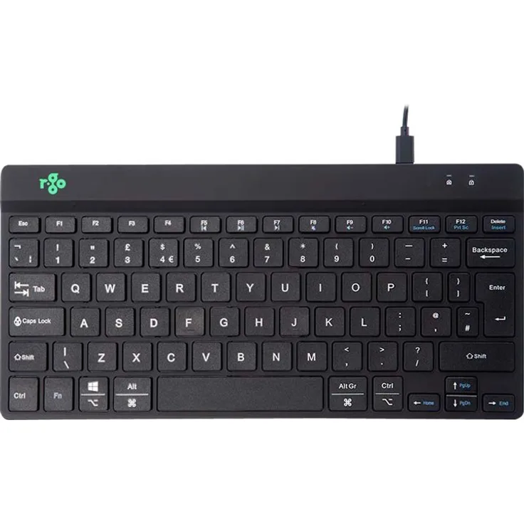 R-Go Tools R-Go Compact Break Tastatur, QWERTY (UK), schwarz, kabelgebunden (RGOCOUKWDBL)