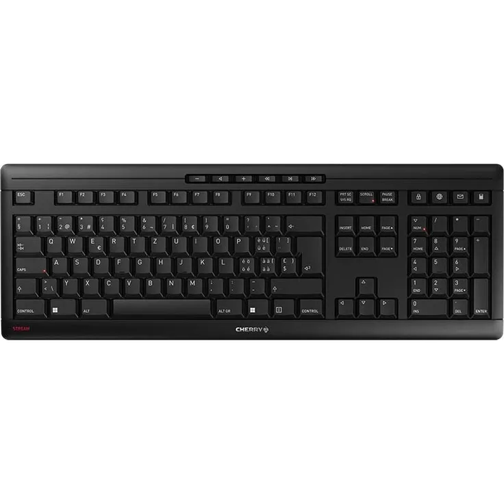 CHERRY Stream Wireless Tastatur RF kabellos + USB QWERTZ Schweiz Schwarz (JK-8550CH-2)