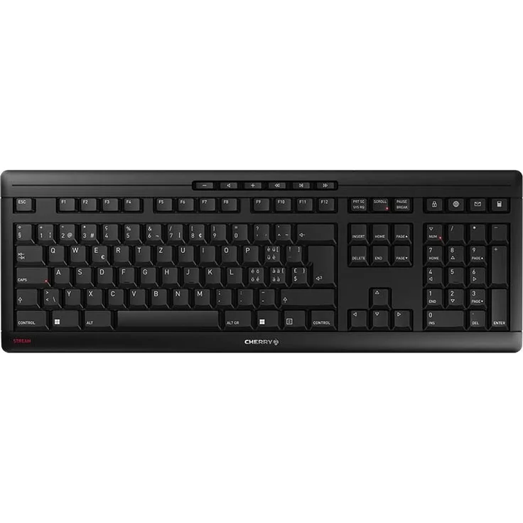 CHERRY Stream Wireless Tastatur RF kabellos + USB QWERTZ Schweiz Schwarz (JK-8550CH-2) – Bild 1