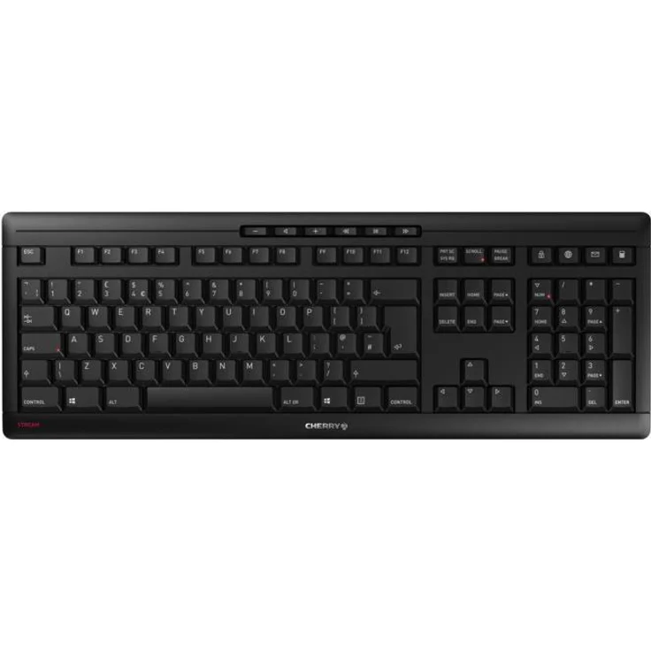 CHERRY Stream Wireless Tastatur RF kabellos + USB QWERTY UK Englisch Schwarz (JK-8550GB-2) – Bild 1