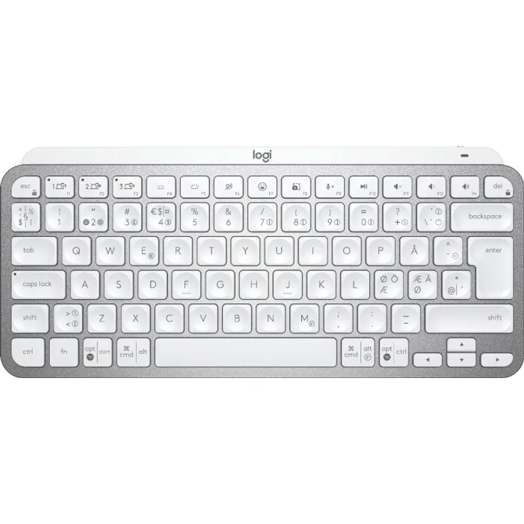 Logitech MX Keys Mini Minimalist Wireless Illuminated Keyboard Tastatur RF Wireless + Bluetooth QWERTY Nordisch Grau (920-010493)