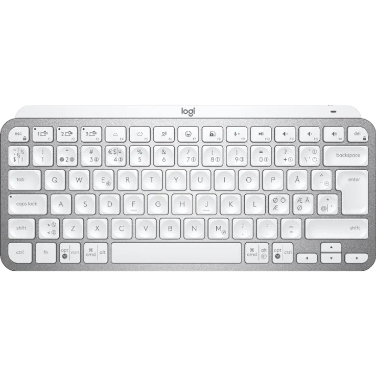 Logitech MX Keys Mini Minimalist Wireless Illuminated Keyboard Tastatur RF Wireless + Bluetooth QWERTY Nordisch Grau (920-010493) – Bild 1