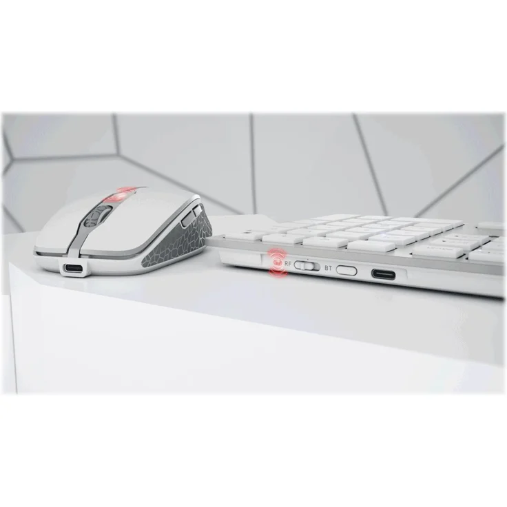 CHERRY DW 9100 SLIM Tastatur RF Wireless + Bluetooth QWERTY UK Englisch Silber (JD-9100GB-1) – Bild 3