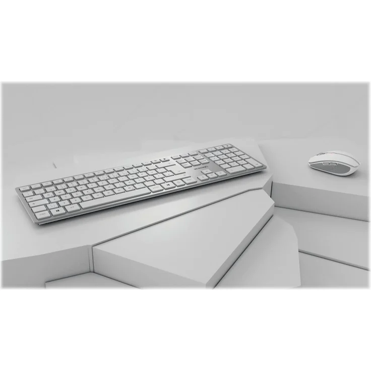 CHERRY DW 9100 SLIM Tastatur RF Wireless + Bluetooth QWERTY UK Englisch Silber (JD-9100GB-1) – Bild 4