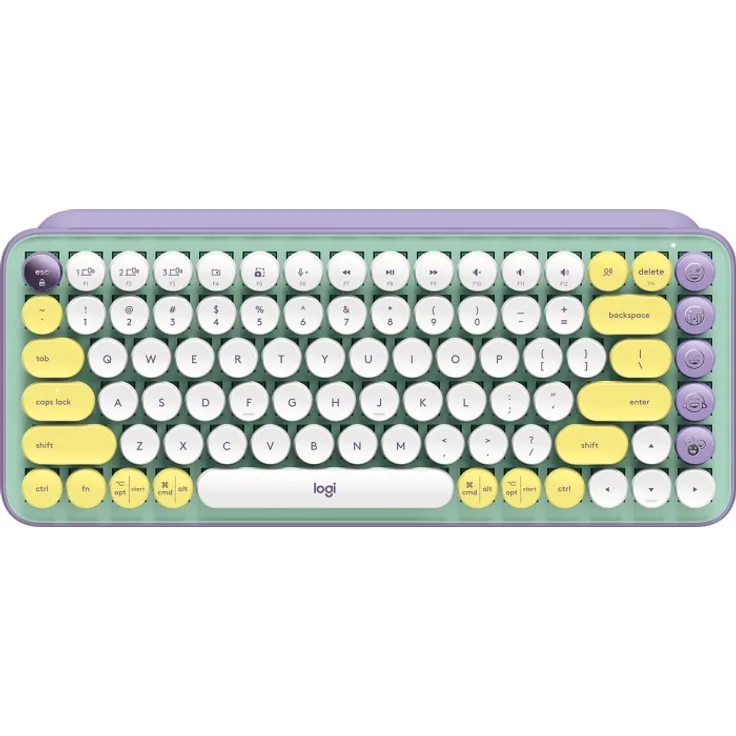 Logitech POP Keys Wireless Mechanical Keyboard With Emoji Keys Tastatur RF Wireless + Bluetooth QWERTZ Deutsch Mintfarbe (920-010720)