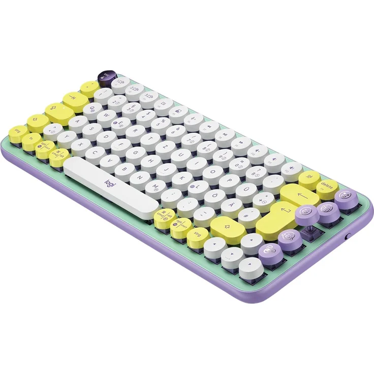 Logitech POP Keys Wireless Mechanical Keyboard With Emoji Keys Tastatur RF Wireless + Bluetooth QWERTZ Deutsch Mintfarbe (920-010720) – Bild 7