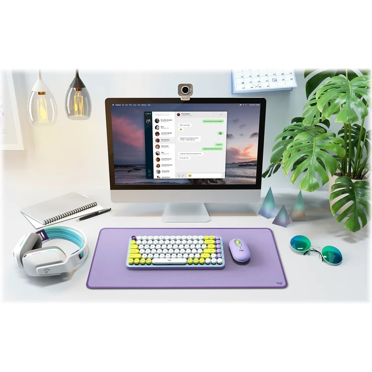 Logitech POP Keys Wireless Mechanical Keyboard With Emoji Keys Tastatur RF Wireless + Bluetooth QWERTZ Deutsch Mintfarbe (920-010720) – Bild 4