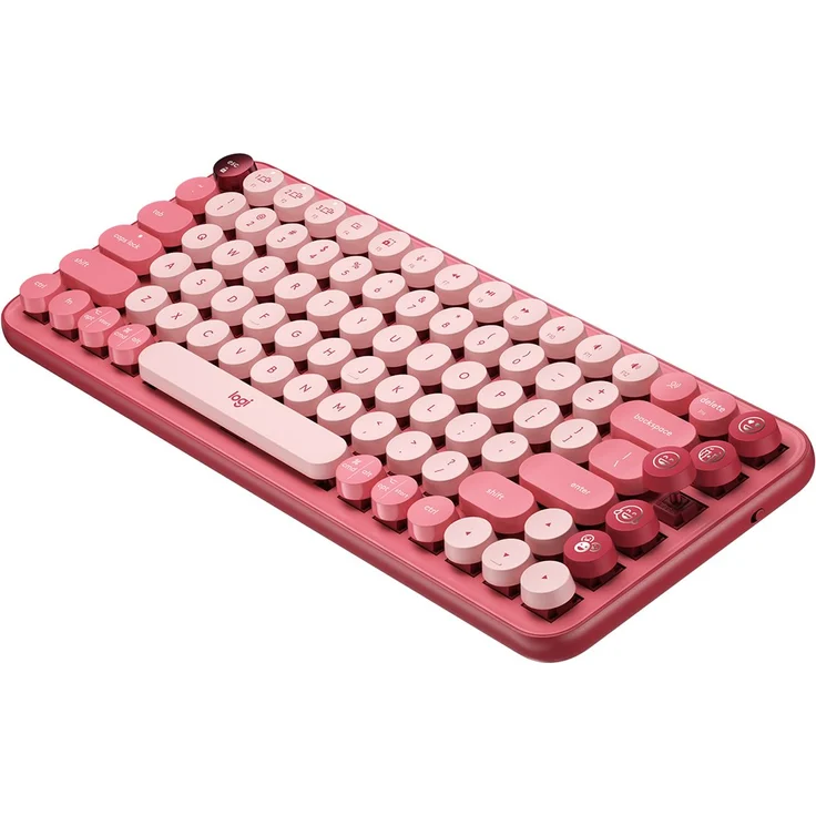 Logitech POP Keys Wireless Mechanical Keyboard With Emoji Keys Tastatur RF Wireless + Bluetooth QWERTZ Deutsch Burgund, Pink, Rose (920-010721) – Bild 13