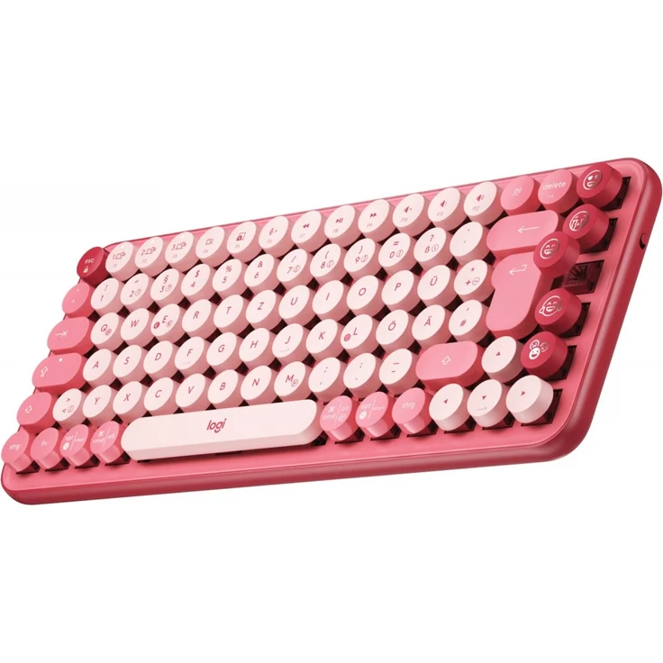 Logitech POP Keys Wireless Mechanical Keyboard With Emoji Keys Tastatur RF Wireless + Bluetooth QWERTZ Deutsch Burgund, Pink, Rose (920-010721) – Bild 12