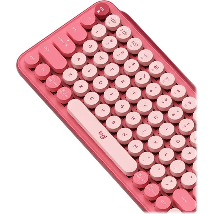 Logitech POP Keys Wireless Mechanical Keyboard With Emoji Keys Tastatur RF Wireless + Bluetooth QWERTZ Deutsch Burgund, Pink, Rose (920-010721) – Bild 8