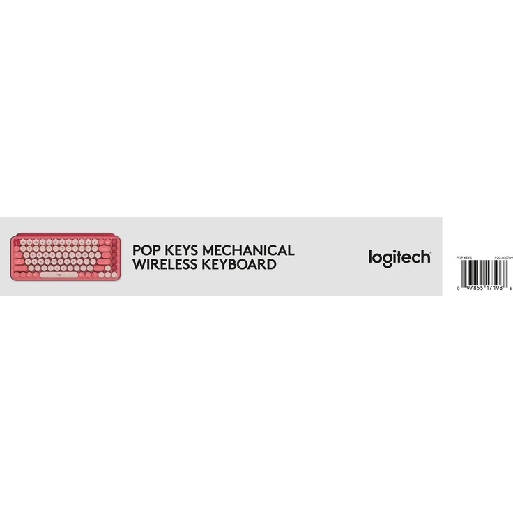 Logitech POP Keys Wireless Mechanical Keyboard With Emoji Keys Tastatur Bluetooth AZERTY Französisch Pink (920-010724) – Bild 10