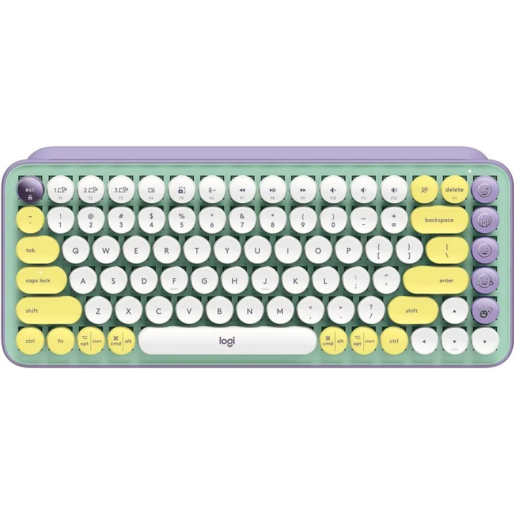 Logitech POP Keys Wireless Mechanical Keyboard With Emoji Keys Tastatur Bluetooth AZERTY Französisch Mintfarbe (920-010723) – Bild 1