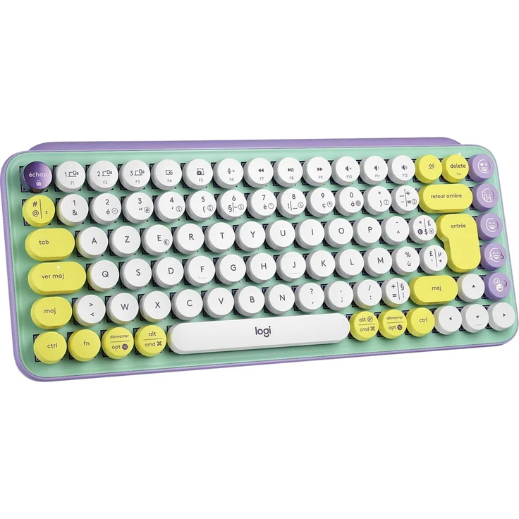 Logitech POP Keys Wireless Mechanical Keyboard With Emoji Keys Tastatur Bluetooth AZERTY Französisch Mintfarbe (920-010723) – Bild 5