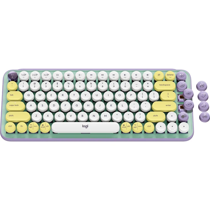 Logitech POP Keys Wireless Mechanical Keyboard With Emoji Keys Tastatur Bluetooth AZERTY Französisch Mintfarbe (920-010723) – Bild 3