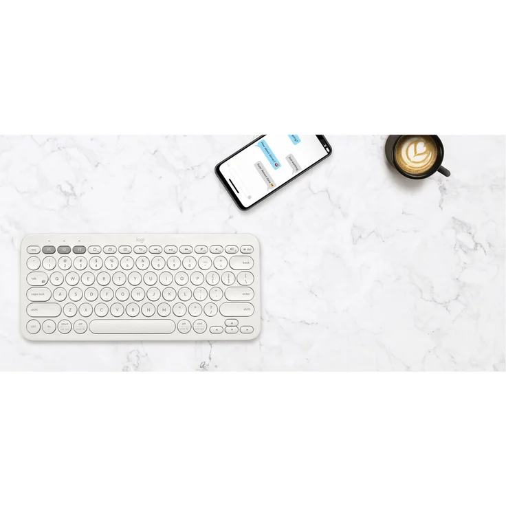 Logitech K380 Multi-Device Bluetooth® Keyboard Tastatur QWERTZ Deutsch Weiß (920-009584) – Bild 5