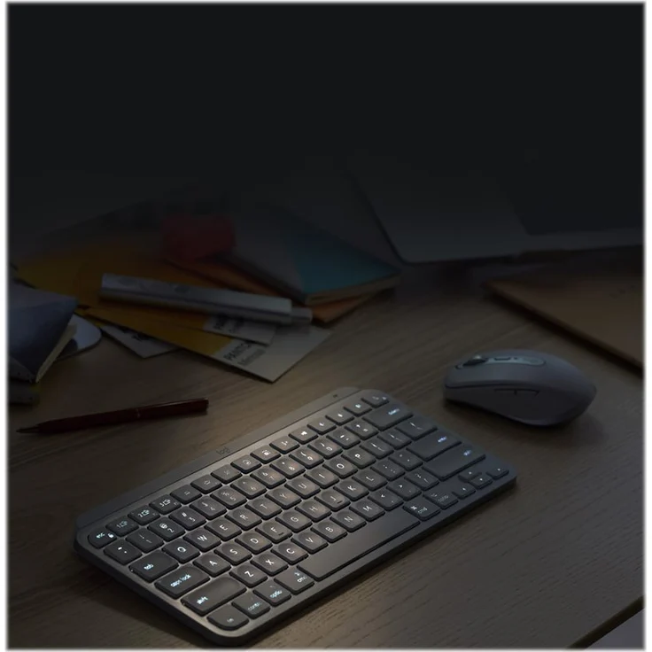 Logitech Mx Keys Mini For Business Tastatur RF Wireless + Bluetooth QWERTY Nordisch Graphit (920-010604) – Bild 6