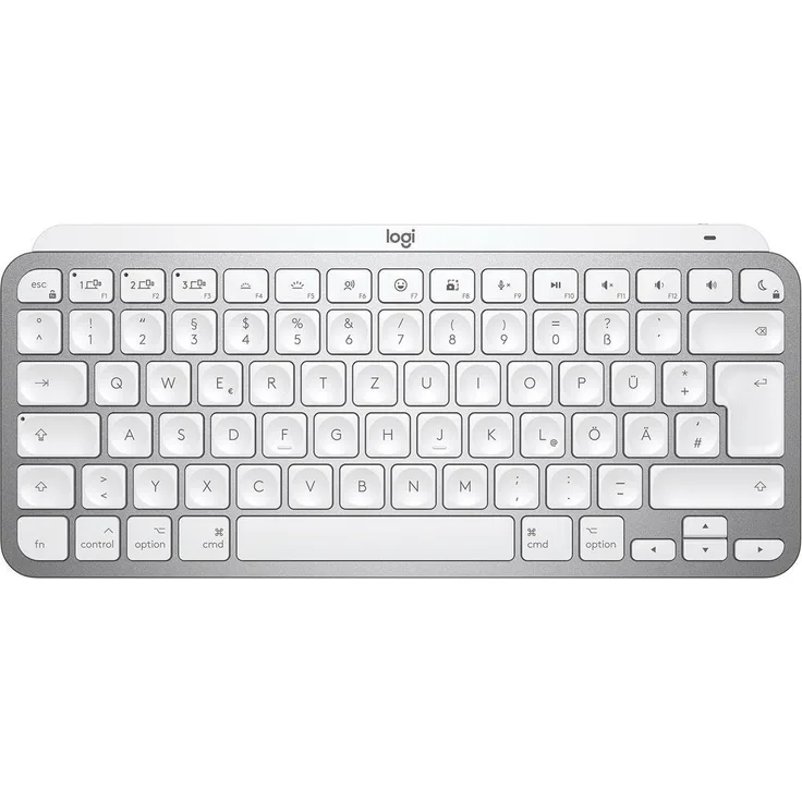 Logitech MX Keys Mini For Mac Minimalist Wireless Illuminated Keyboard Tastatur Bluetooth AZERTY Französisch Grau (920-010520)
