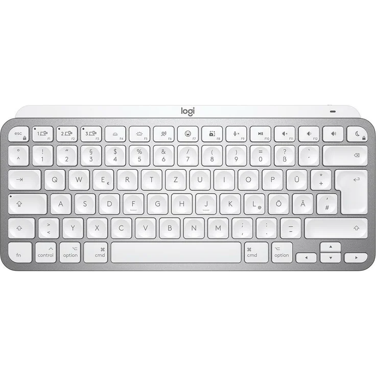 Logitech MX Keys Mini For Mac Minimalist Wireless Illuminated Keyboard Tastatur Bluetooth AZERTY Französisch Grau (920-010520) – Bild 1