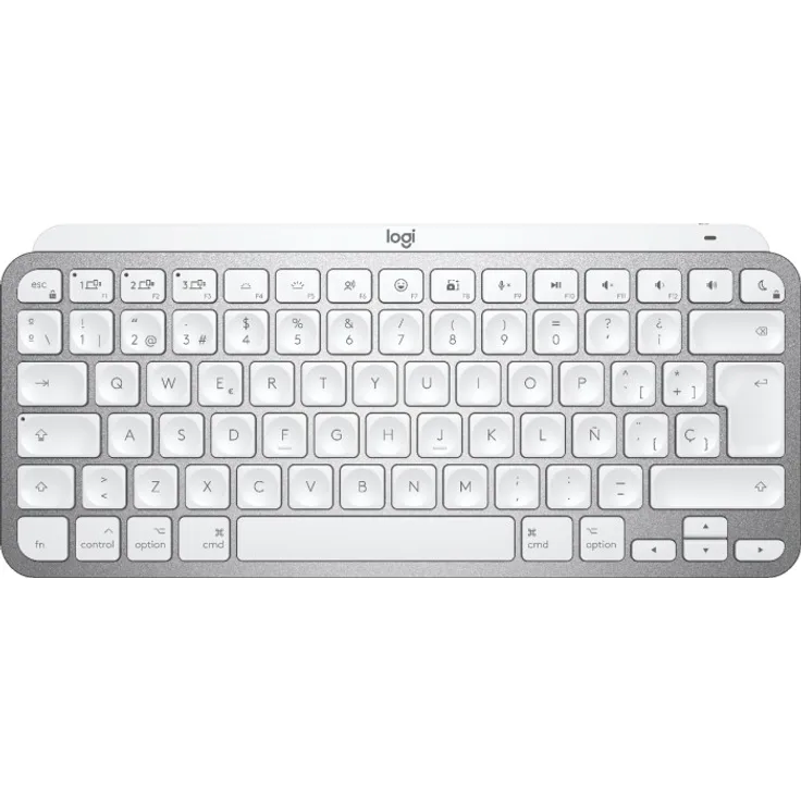 Logitech MX Keys Mini For Mac Minimalist Wireless Illuminated Keyboard Tastatur Bluetooth QWERTY Spanisch Grau (920-010523)