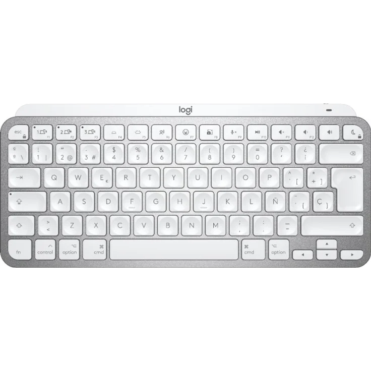 Logitech MX Keys Mini For Mac Minimalist Wireless Illuminated Keyboard Tastatur Bluetooth QWERTY Spanisch Grau (920-010523) – Bild 1