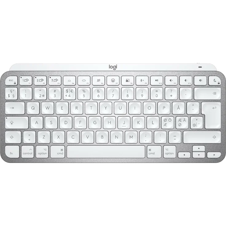 Logitech MX Keys Mini For Mac Minimalist Wireless Illuminated Keyboard Tastatur Bluetooth QWERTY Nordisch Grau (920-010524) – Bild 1